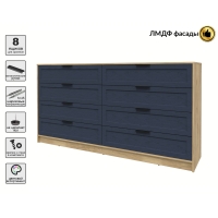 Kомод Тренд КТ-К197 (Дуб золотой ЛДСП/ Дуб королевский ЛМДФ) Ш1965 В1020 Г451